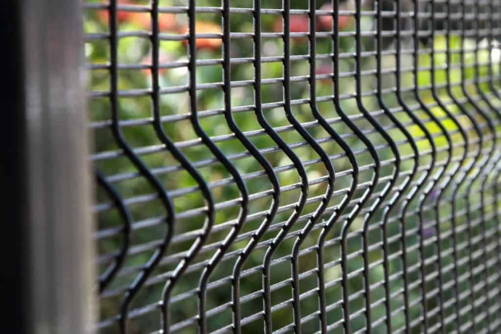 Mesh security fencing panel detail